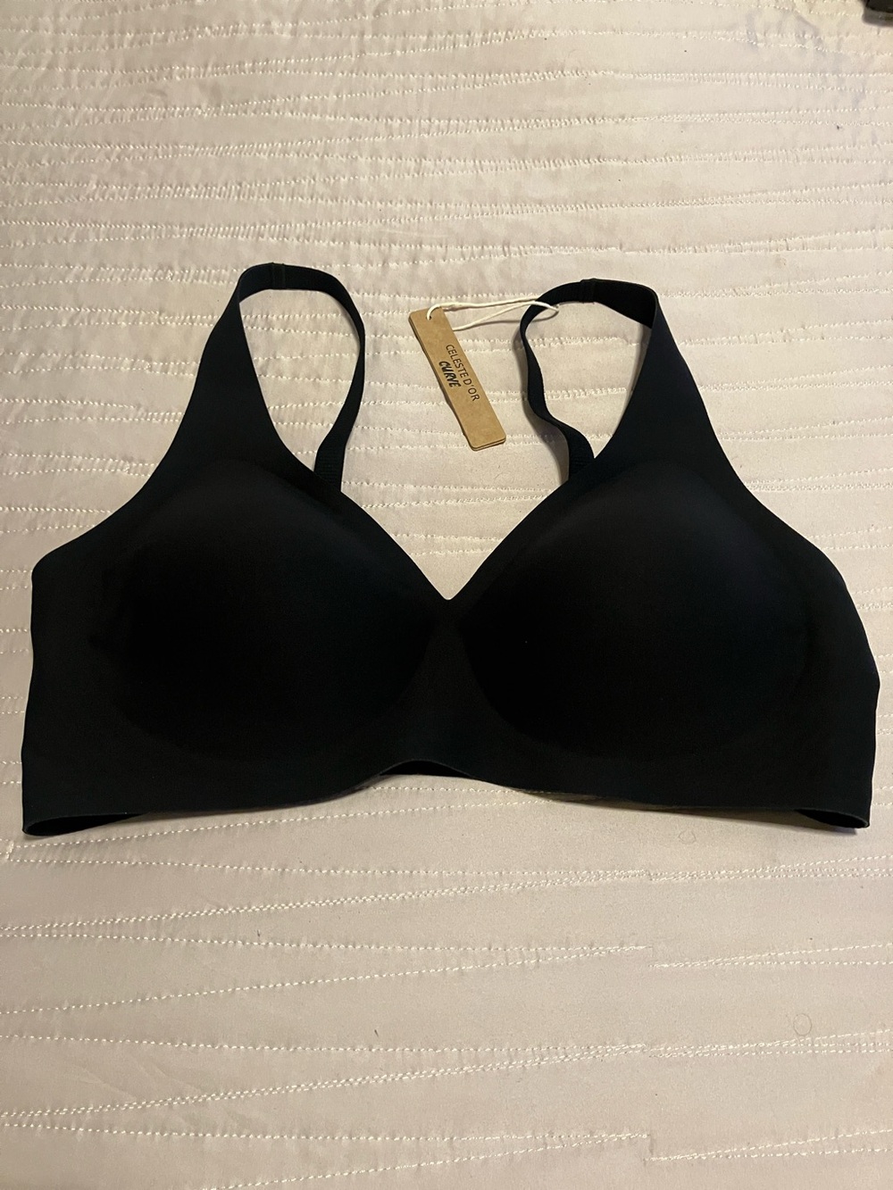 NEW Celeste D’Or Curve Seamless Black T-Shirt Bra -